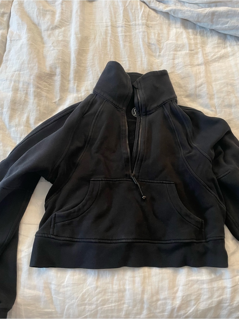 Scuba oversized half zip hoodie